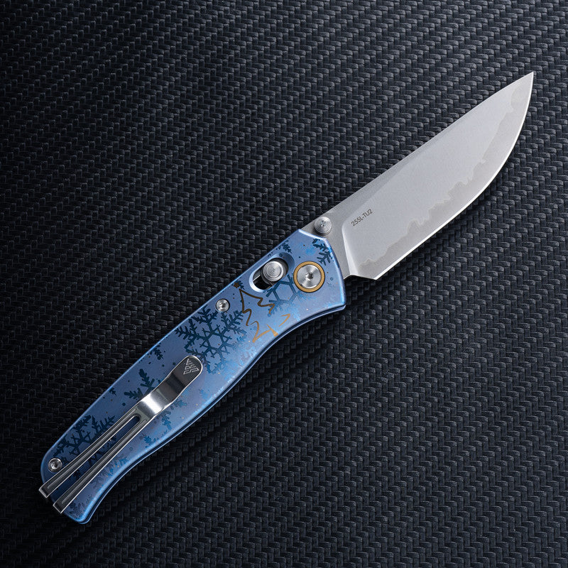 Medal 255L-TU2 Limited Version, Laminated powder stainless steel, Lasered Ti handle