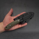 PUP KF014 Hunting EDC Fixed-blade (14C28N blade, Green G10 handle)