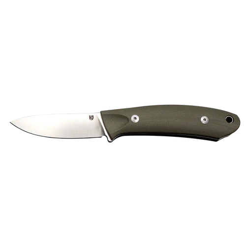 PUP KF014 Hunting EDC Fixed-blade (14C28N blade, Green G10 handle)