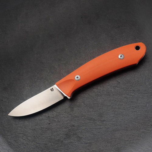 PUP KF012 Hunting EDC Fixed-blade (14C28N blade, Orange G10 handle)